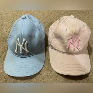 2 youth Yankee caps with Velcro back closure